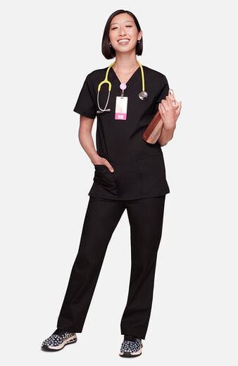 Unisex Scrub Set: 2-Pocket V-Neck Top & Drawstring Pant Unisex Scrub Set: 2-Pocket V-Neck Top & Drawstring Pant