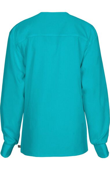 Clearance Unisex Snap Front Warm Up Solid Scrub Jacket, , large