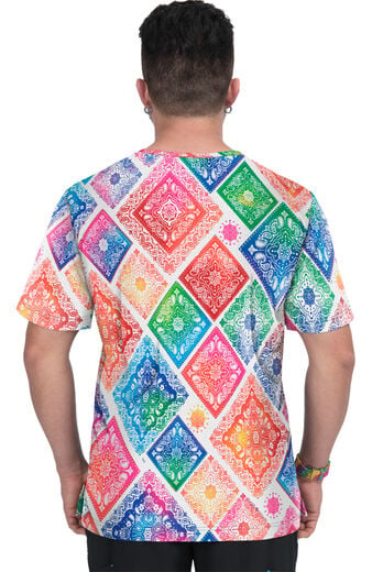 Clearance Unisex Casey Pride Patch Print Scrub Top