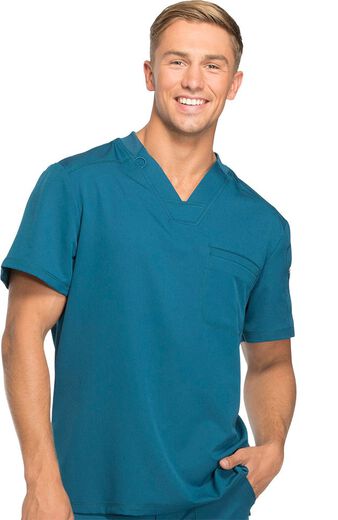 Men's V-Neck Solid Scrub Top, Men's V-Neck Solid Scrub Top