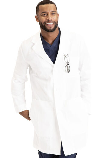 Clearance Unisex Notched Collar 3 Pocket Lab Coat