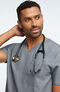 Clearance Men's Solid Scrub Top & Cargo Scrub Pant Set, , large