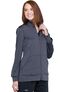Clearance Unisex Zip Front Solid Scrub Jacket, , large