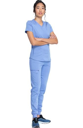 Women's Scrub Set: 5-Pocket V-Neck Top & Stretch Side Panel 4-Pocket Jogger Pant Women's Scrub Set: 5-Pocket V-Neck Top & Stretch Side Panel 4-Pocket Jogger Pant