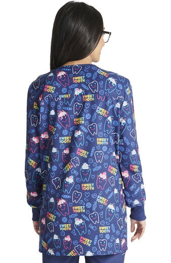 Clearance Women's Snap Front Sweet Tooth Print Jacket