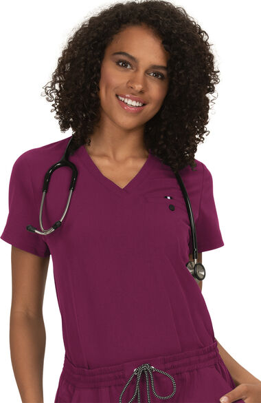 Clearance Women's Ready To Work Solid Scrub Top, , large