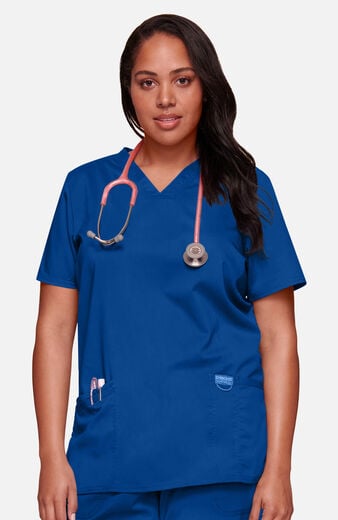 Women's 3-Pocket V-Neck Stretch Scrub Top Women's 3-Pocket V-Neck Stretch Scrub Top