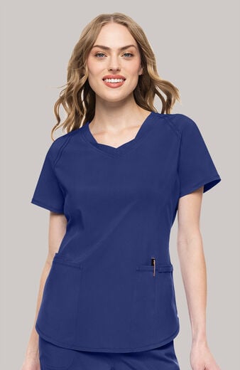 Women's Layered V-Neck Scrub Top Women's Layered V-Neck Scrub Top