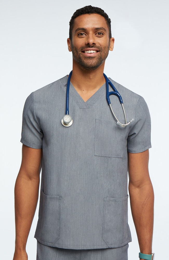 Clearance Luxe Supreme by AllHeart Unisex V Neck Solid Scrub Top