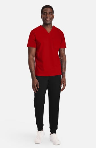 Men's Tuck-In Chest Pocket V-Neck Scrub Top Men's Tuck-In Chest Pocket V-Neck Scrub Top