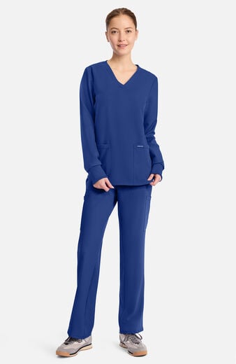 Women's 2-Pocket Long Sleeve Scrub Top Women's 2-Pocket Long Sleeve Scrub Top