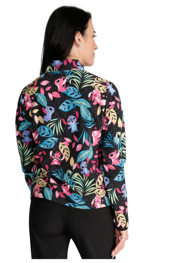Women's Packable Angel and Stitch Print Scrub Jacket