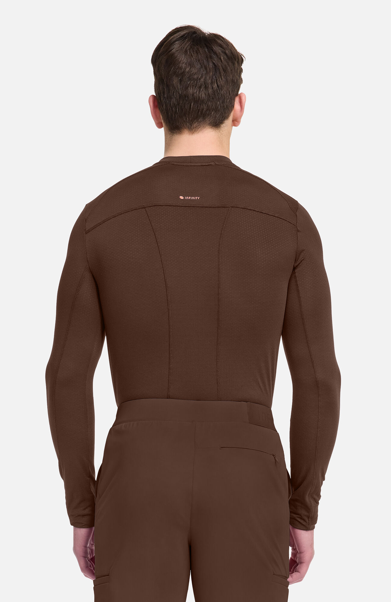 Men's Performance Long Sleeve Underscrub, EXE Espresso Express | brown, large