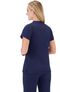 Clearance Women's Mesh Trim V-Neck Solid Scrub Top, , large