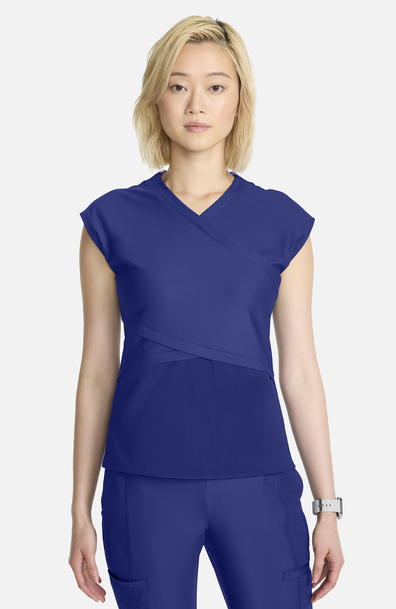 Women's Knit Dolman Wrap Scrub Top