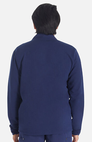 Men's Zip Front Fleece Scrub Jacket, , large