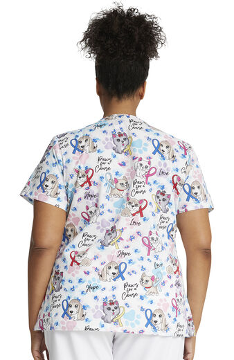 Clearance Women's Paws For A Cause Print Scrub Top