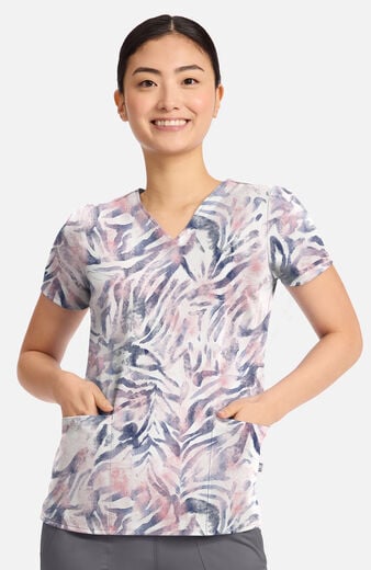 Women's Amanda Serene Safari Print Scrub Top Women's Amanda Serene Safari Print Scrub Top