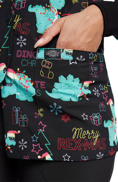 Women's Merry RexMas Print Jacket, , large