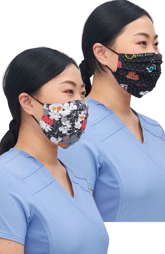 Clearance Women's Reversible Sweet Flow Stick Together Print Face Mask