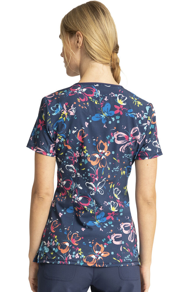Cherokee infinity print scrub tops store