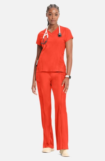 Women's Knit V-Neck Scrub Top Women's Knit V-Neck Scrub Top