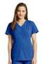Women's Shaped V-Neck Solid Scrub Top with Pockets, , large