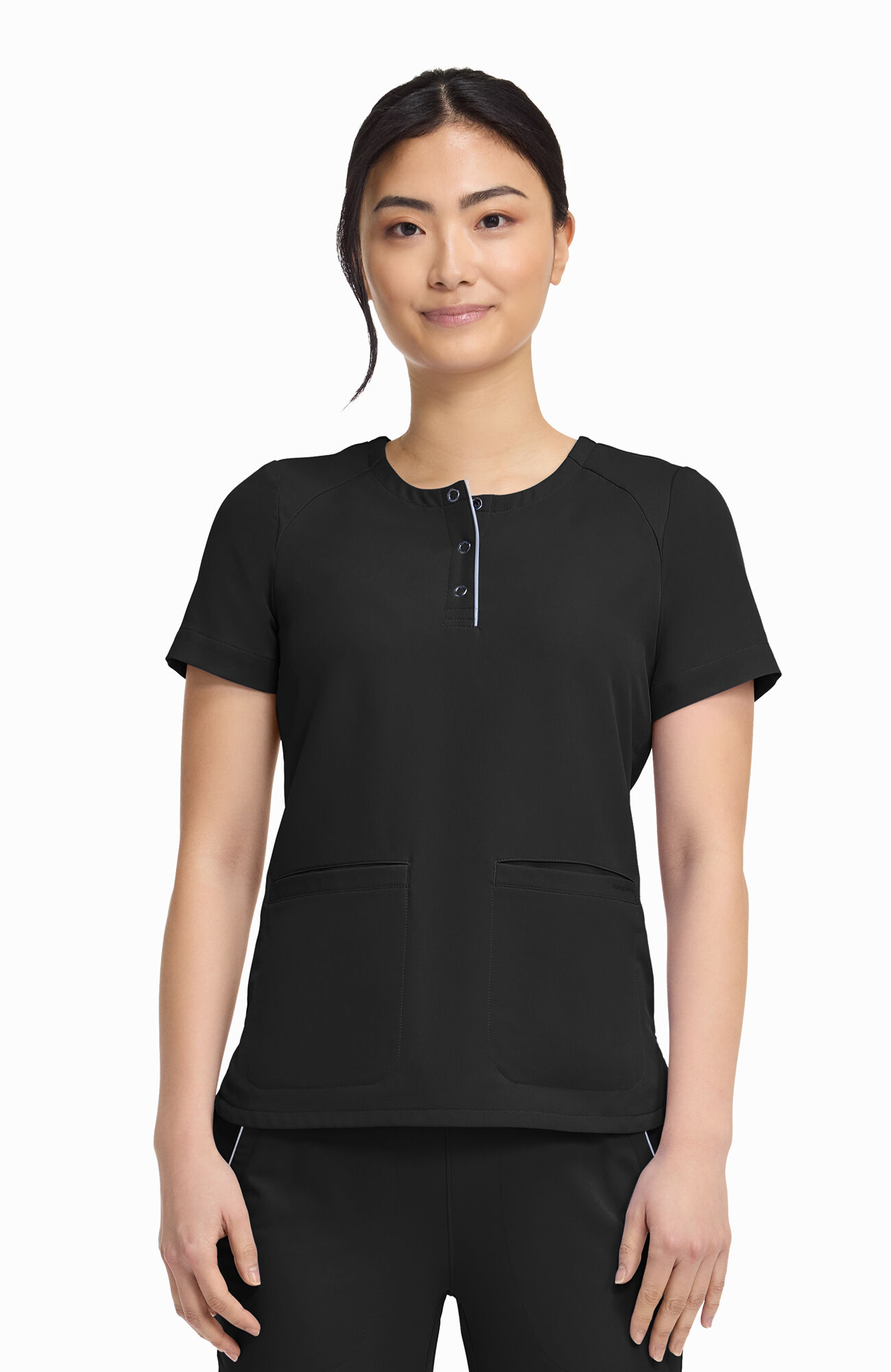 Women's Joy Henley Crew Neck Scrub Top