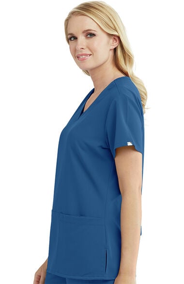 Clearance Signature by Grey's Anatomy Women's V-Neck Solid Scrub Top, , large