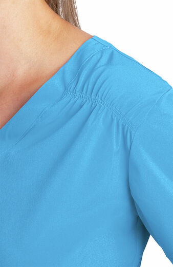 Women's Ruched Solid Scrub Top