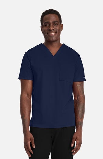 Men's Tuck-In Chest Pocket V-Neck Scrub Top Men's Tuck-In Chest Pocket V-Neck Scrub Top