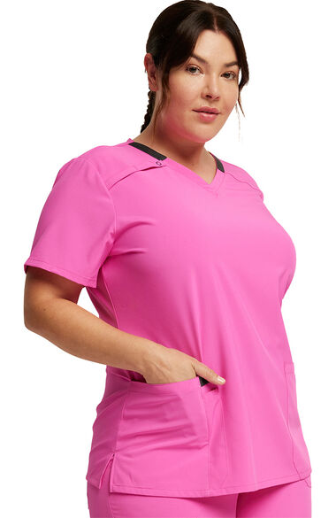 EDS Essentials By Women's V-Neck Solid Scrub Top, , large