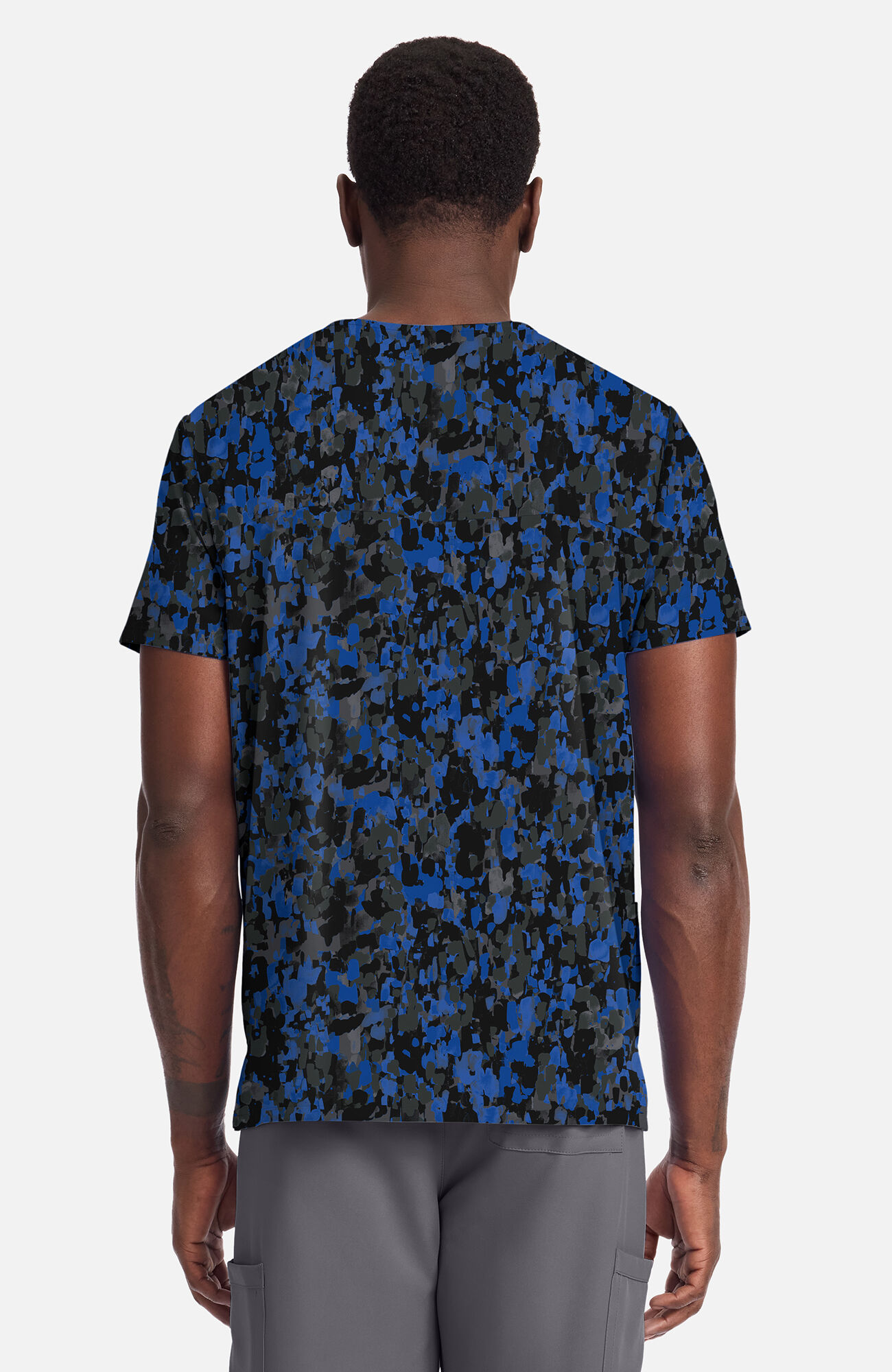 Men's Dabbling In Paint Print Scrub Top, , large