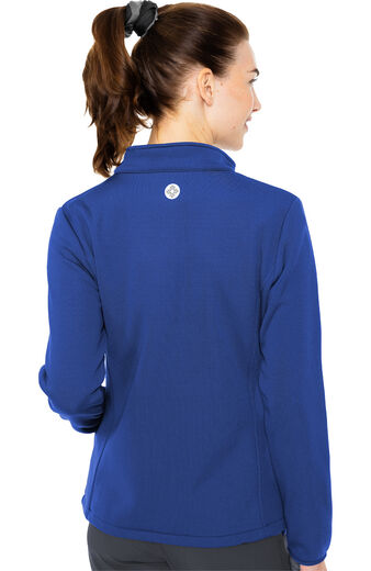 Women's Med Tech Zip Front Solid Scrub Jacket