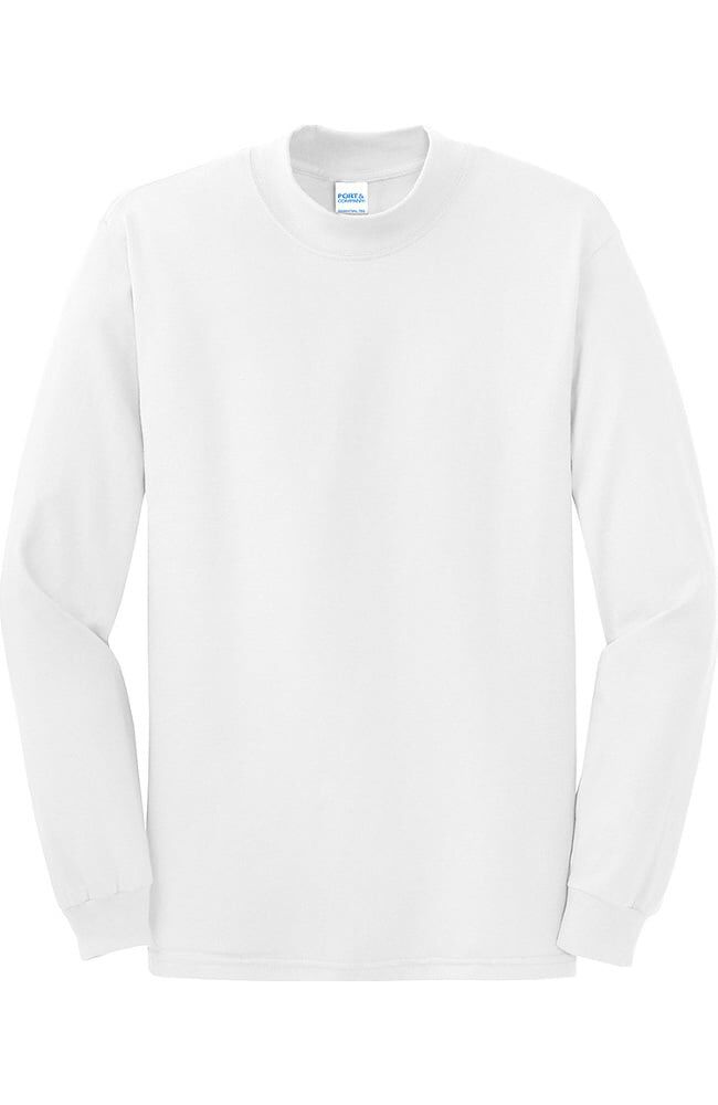 Unisex Long Sleeve Mock Turtleneck T Shirt