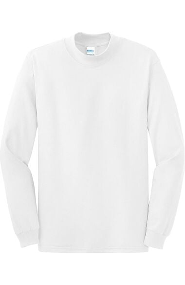 Unisex Long Sleeve Mock Turtleneck T-Shirt, , large