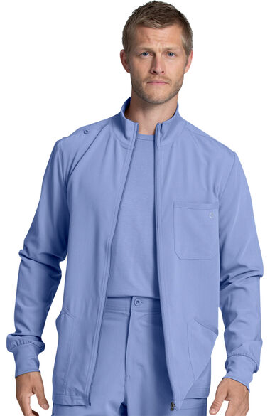 Clearance Men's Warm-Up Solid Scrub Jacket, , large
