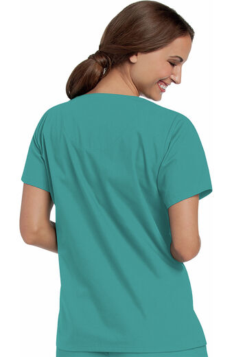 Clearance Women's 4-Pocket V-Neck Classic Fit Solid Scrub Top