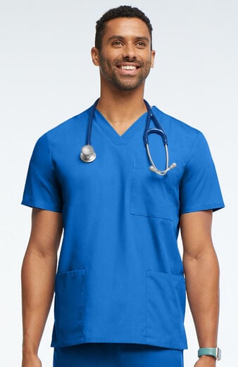 Unisex Banded V-Neck 3-Pocket Scrub Top  Unisex Banded V-Neck 3-Pocket Scrub Top