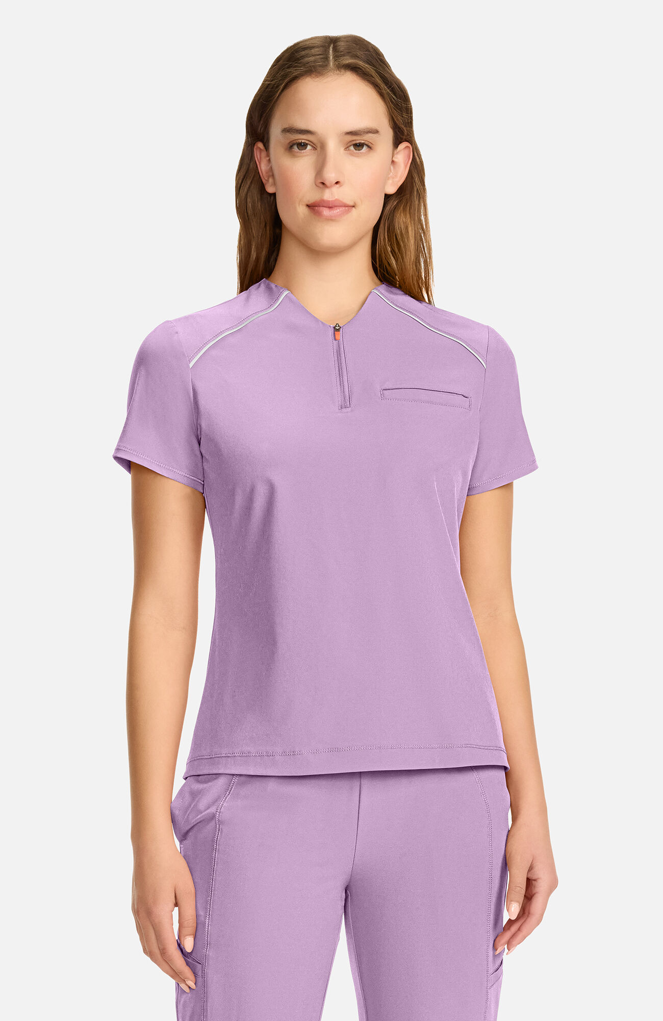 Women's Tuck-In Zip Neck Scrub Top