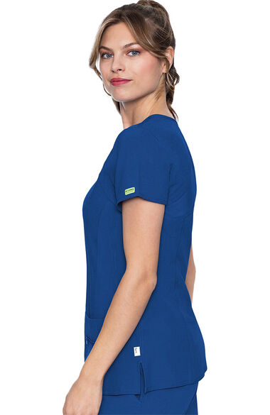 Women's Refined V-Neck Solid Scrub Top, , large
