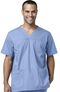 Clearance Men's Multi-Pocket Solid Scrub Top, , large