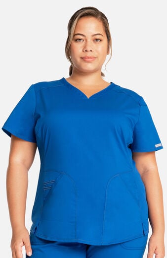 Women's 2-Pocket Sweetheart V-Neck Scrub Top Women's 2-Pocket Sweetheart V-Neck Scrub Top