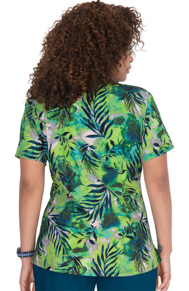 Clearance Women's Isla Breezy Palm Print Scrub Top, , large