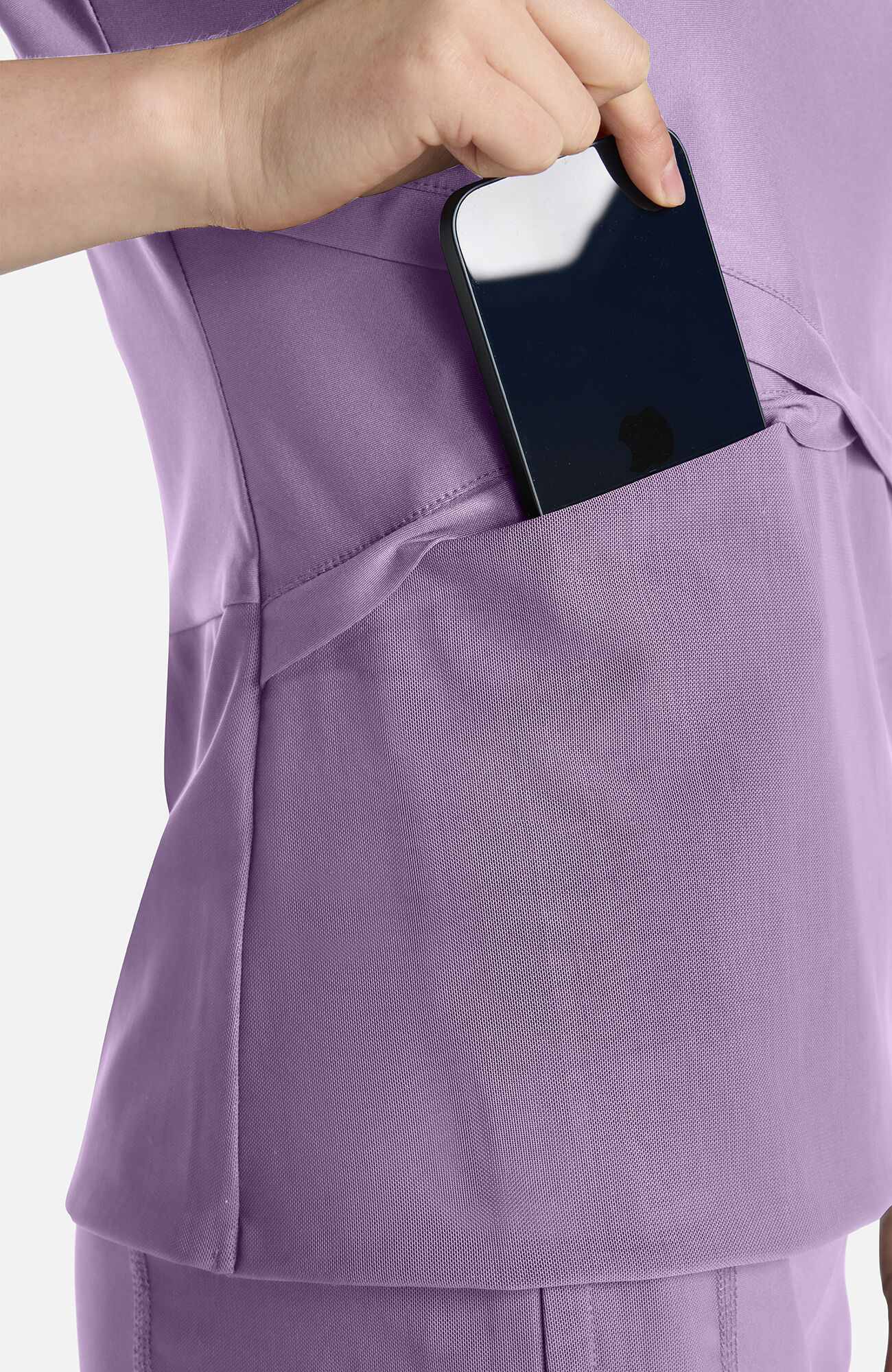 Women's Knit Dolman Wrap Scrub Top, LWL Livewire Lilac | purple, large