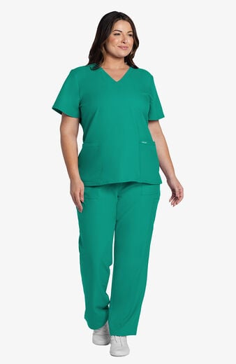 Women's Rounded V-Neck Scrub Top Women's Rounded V-Neck Scrub Top