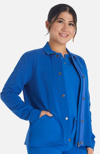 Women's Zip Front Fleece Scrub Jacket Women's Zip Front Fleece Scrub Jacket