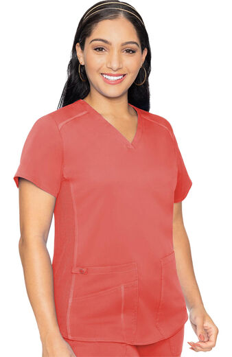 Women's Kerri V-Neck Shirttail Solid Scrub Top Women's Kerri V-Neck Shirttail Solid Scrub Top