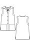 Unisex Button Front Solid Scrub Vest, , large