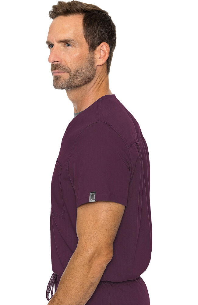 Men's crew neck scrub top sales